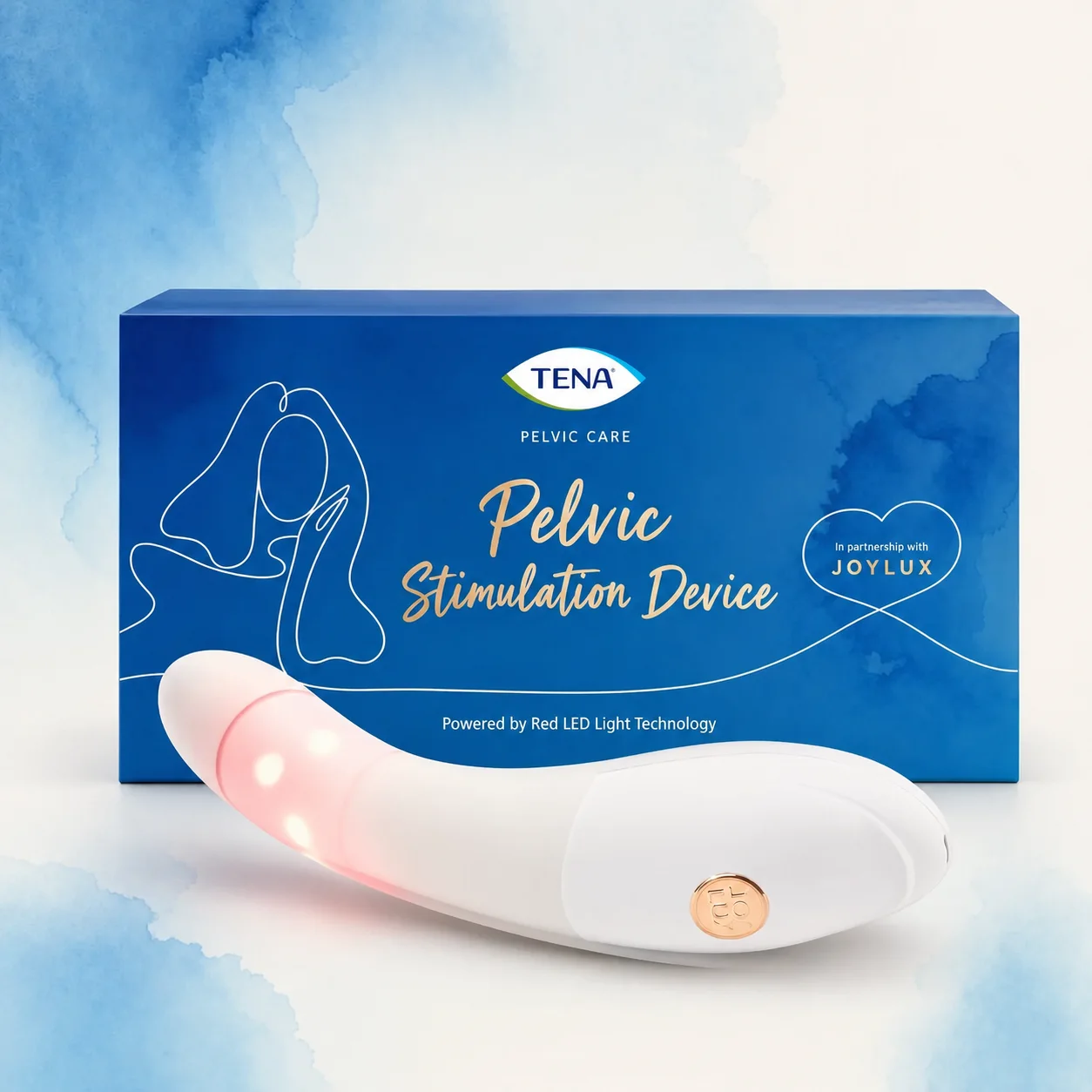 TENA Pelvic Care Device shown with its packaging